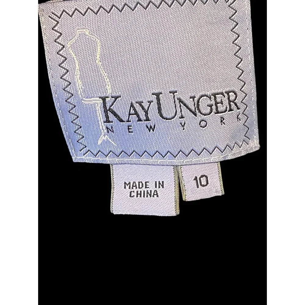 Kate Unger Button Collar Retro Cape Jacket Herringbone Black White Size 10 - Picture 5 of 7